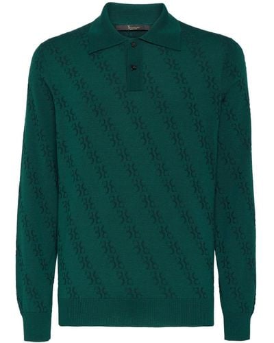 Billionaire Wool-silk Blend Polo Sweater - Green
