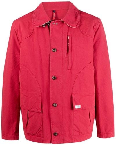 Fay Colour-block Cotton Jacket - Red