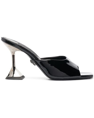 Philipp Plein Square-toe Heeled Sandals - Black