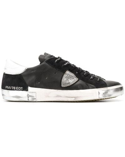 Philippe Model Distressed low-top trainers - Nero