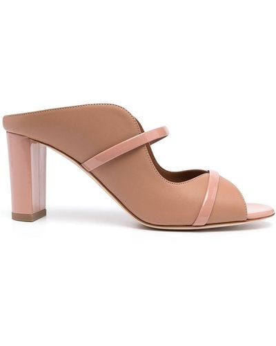 Malone Souliers Norah Leather Heel Mules - Pink