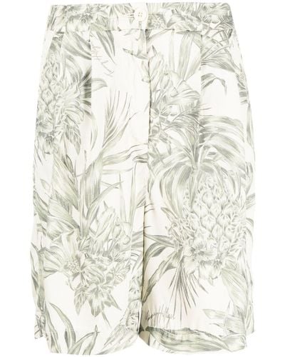Tommy Hilfiger Floral-print Bermuda-shorts - Natural