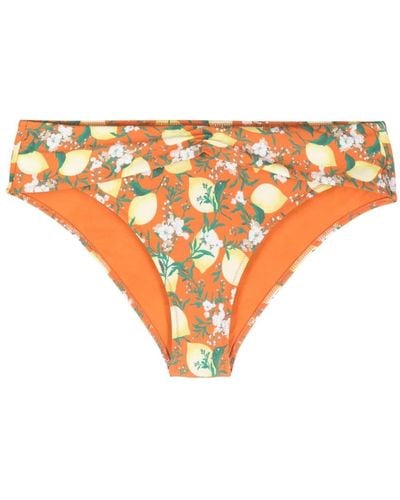 La Perla Slip bikini Amalfi Twist con stampa - Arancione