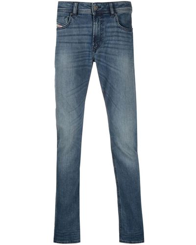 DIESEL Logo-patch Skinny Jeans - Blue