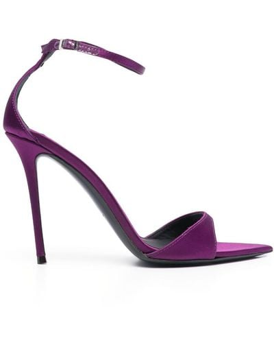 Giuseppe Zanotti 105mm Pointed-toe Satin Court Shoes - Purple