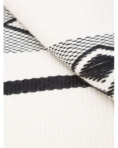 Voz Geometric Print Knitted Scarf - Metallic