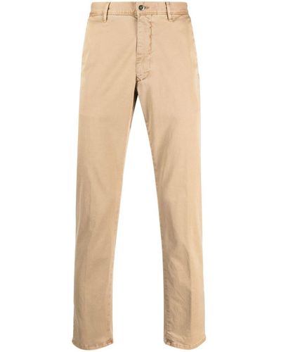 Incotex Plain Cotton Chino Trousers - Natural
