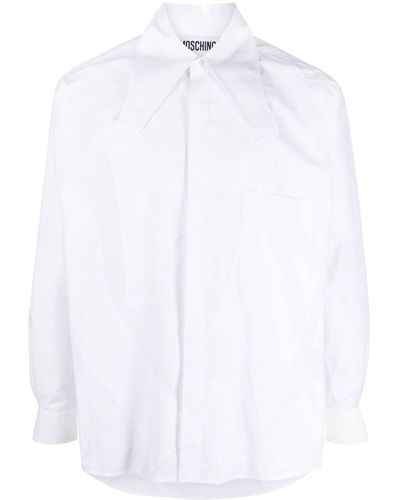Moschino Camisa con cuello de pico - Blanco