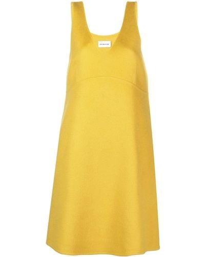 P.A.R.O.S.H. Kleid mit V-Ausschnitt - Gelb