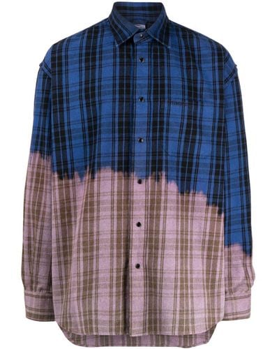 Vetements Overhemd Met Tie-dye Print - Blauw