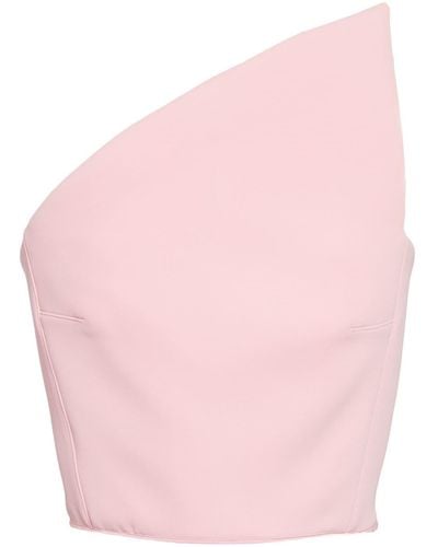 Maticevski Asymmetric Strapless Top - Pink