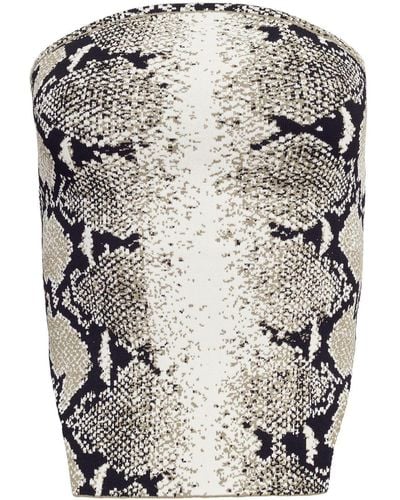 Khaite Top The Dillon con diseño de piel de serpiente - Gris
