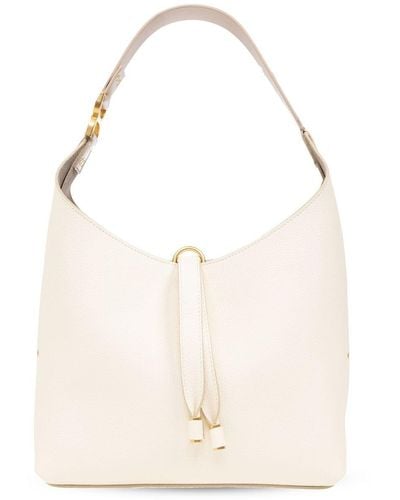 Chloé Tassel Leather Tote Bag - White