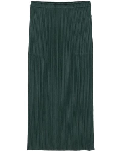 Pleats Please Issey Miyake New Colorful Basics 3 Long Skirt - Green