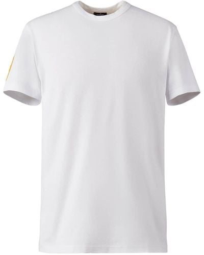 Hogan T-shirt en coton à logo appliqué - Blanc