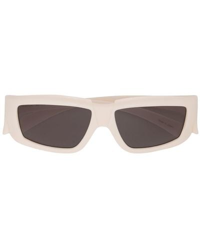 Rick Owens Sonnenbrille mit eckigem Gestell - Weiß