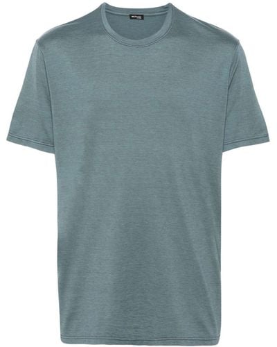 Kiton T-Shirt mit Rundhalsausschnitt - Blau