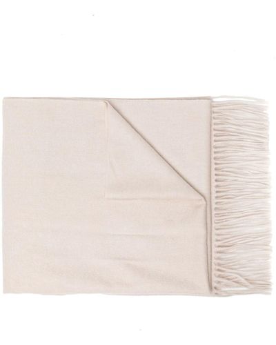 N.Peal Cashmere Woven Cashmere Shawl - Natural