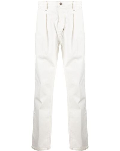 Tom Ford Pleat-detail Straight-leg Jeans - White