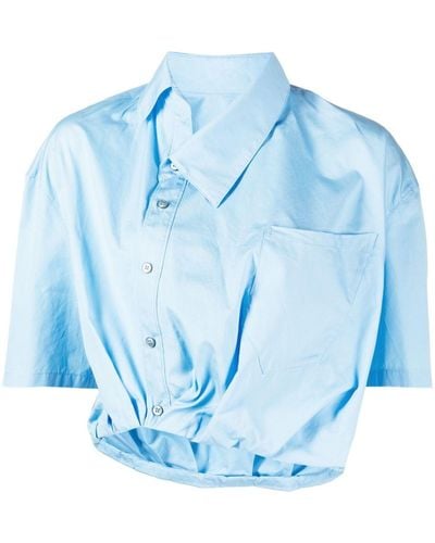 JNBY Asymmetric Short-sleeve Shirt - Blue