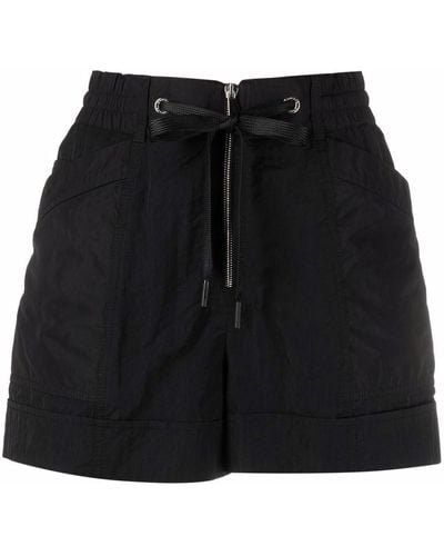 Moncler Paneled High-waist Shorts - Black