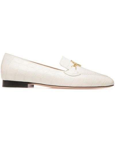 Bally O'brien Crocodile-embossed Loafers - White