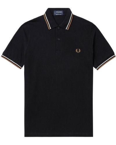 Fred Perry M12 Twin Tipped ポロシャツ - ブラック