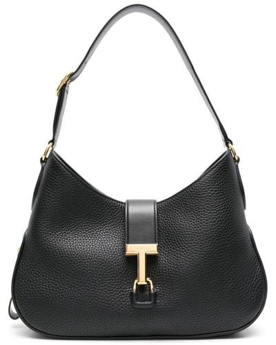 Tom Ford Monarch スエードショルダーバッグ M - ブラック