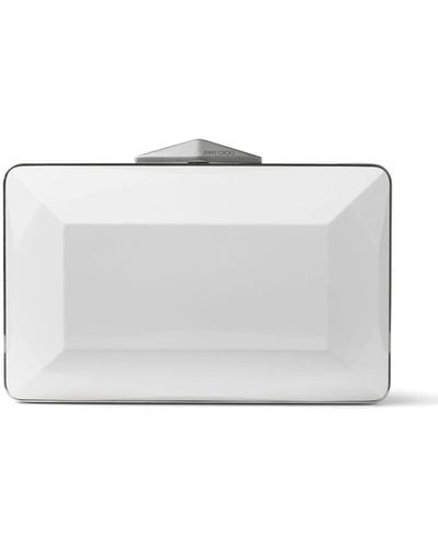 Jimmy Choo Diamond Box Clutch Bag - Gray