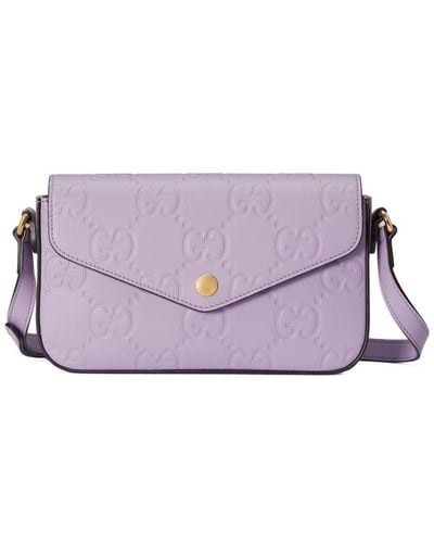 Gucci Mini sac à bandoulière à logo GG - Violet