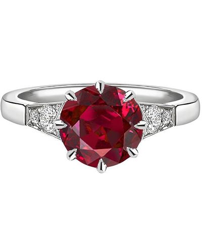 Pragnell Ring Met Diamant En Robijn - Metallic