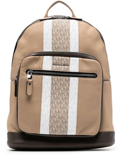 MICHAEL Michael Kors Hudson Monogram Leather Backpack - Brown