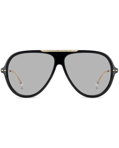 Isabel Marant Logo-engraved Navigator-frame Sunglasses - Grey