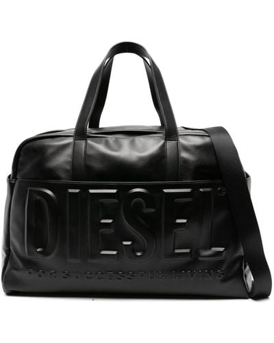DIESEL Logo-debossed Travel Bag - Black