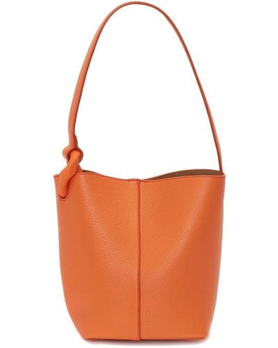 JW Anderson Corner Bag - Leather Bucket Bag - Orange