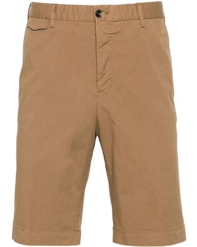 PT Torino Slim-leg Cotton Chino Shorts - Natural
