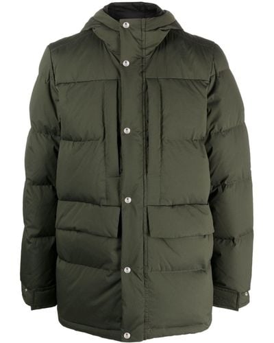 PS by Paul Smith Hooded Padded Down Coat - Green