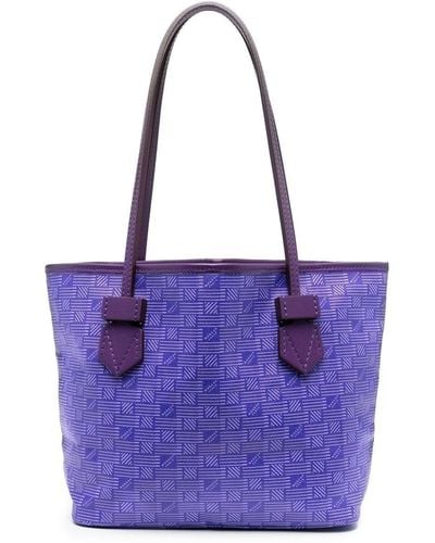 Moreau Logo-print Leather Tote Bag - Purple