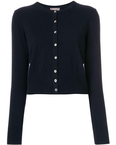 N.Peal Cashmere Cashmere Round Neck Cardigan - Blue
