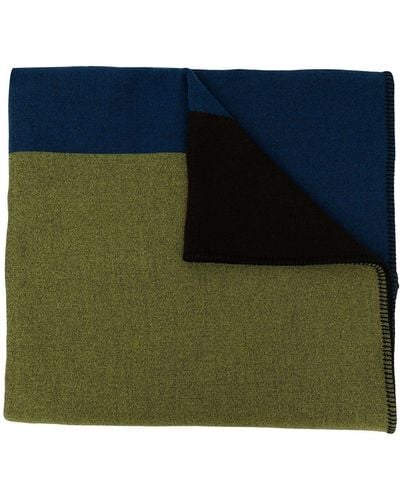 Colville Large Colour-block Scarf - Green