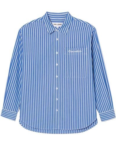 Chocoolate Candy-stripe Cotton Shirt - Blue