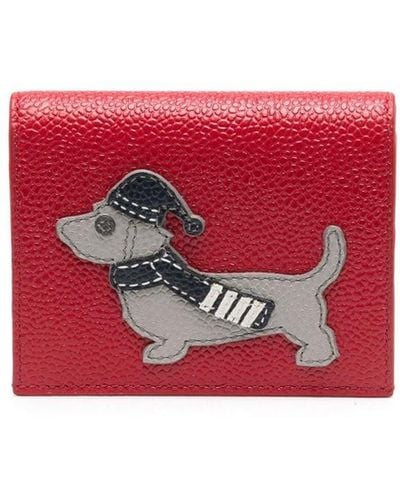 Thom Browne Portemonnaie mit Hector Icon-Patch - Rot