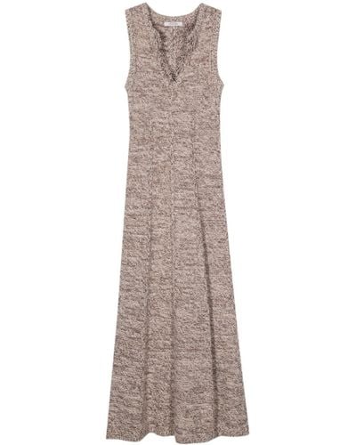 Dorothee Schumacher Metallic-threading Knitted Dress - Grey