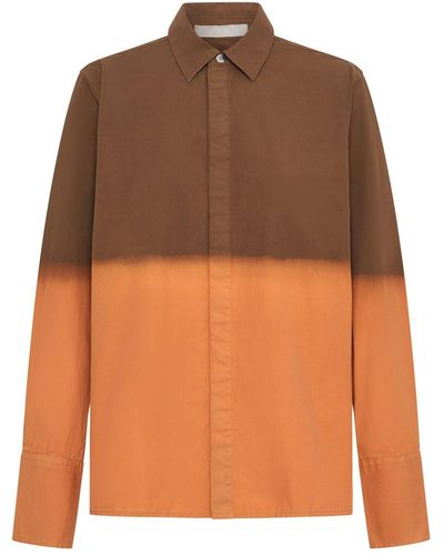 Dion Lee Sunfade Two-tone Shirt - Orange