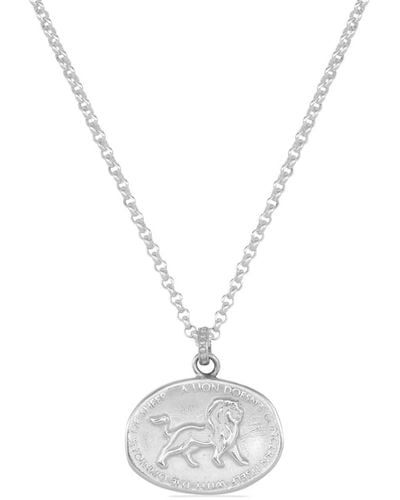 Dower & Hall Inspiring Lion talisman necklace - Blanco