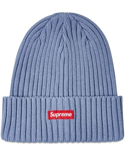 Supreme Overdyed Ribbed Beanie - Blue