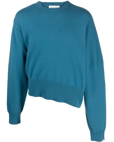 Extreme Cashmere Asymmetrischer N°288 Dia Pullover - Blau