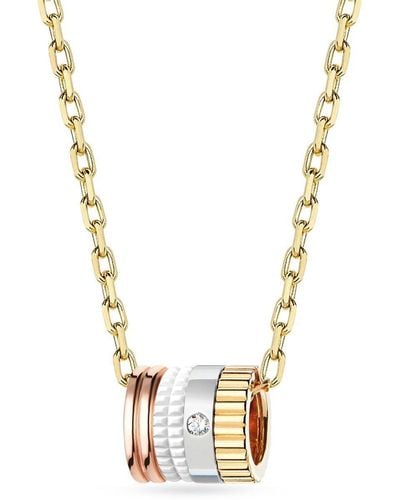 Boucheron 18kt Halskette mit zylinderförmigem Anhänger - Weiß