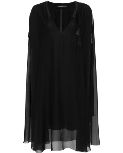 Undercover Cape-effect Tulle Dress - Black