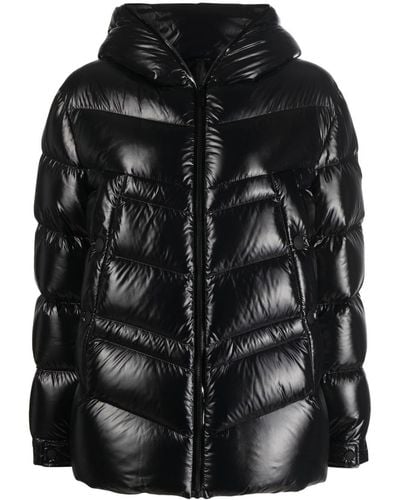 Moncler Clair Hooded Padded Coat - Black